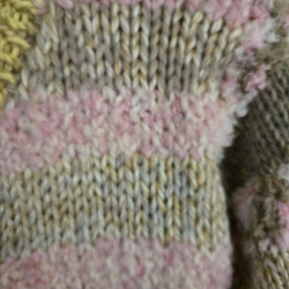 Handknit Mixed Media Stunning Cardigan Sweater Size S - Picture 4 of 6